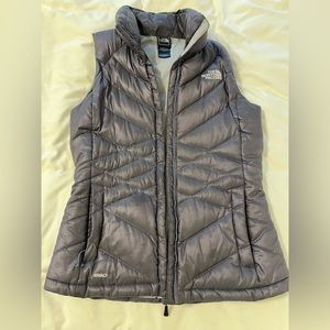 Purple/grey North Face Vest